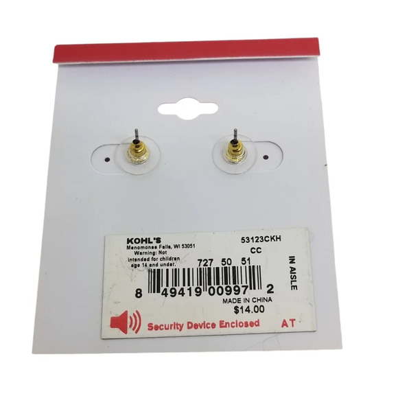KOHLS NEW IN PACKAGE FESTIVE CHRISTMAS EARRINGS TRIO BUNDLE - Picture 4 of 8